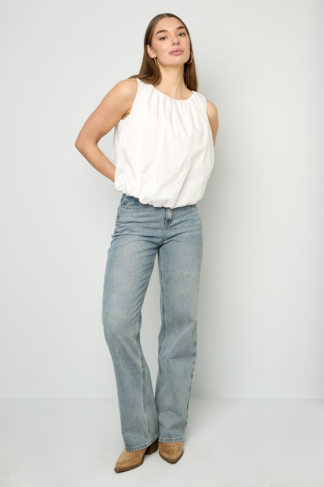 Casual Katoenen Mouwloze Top