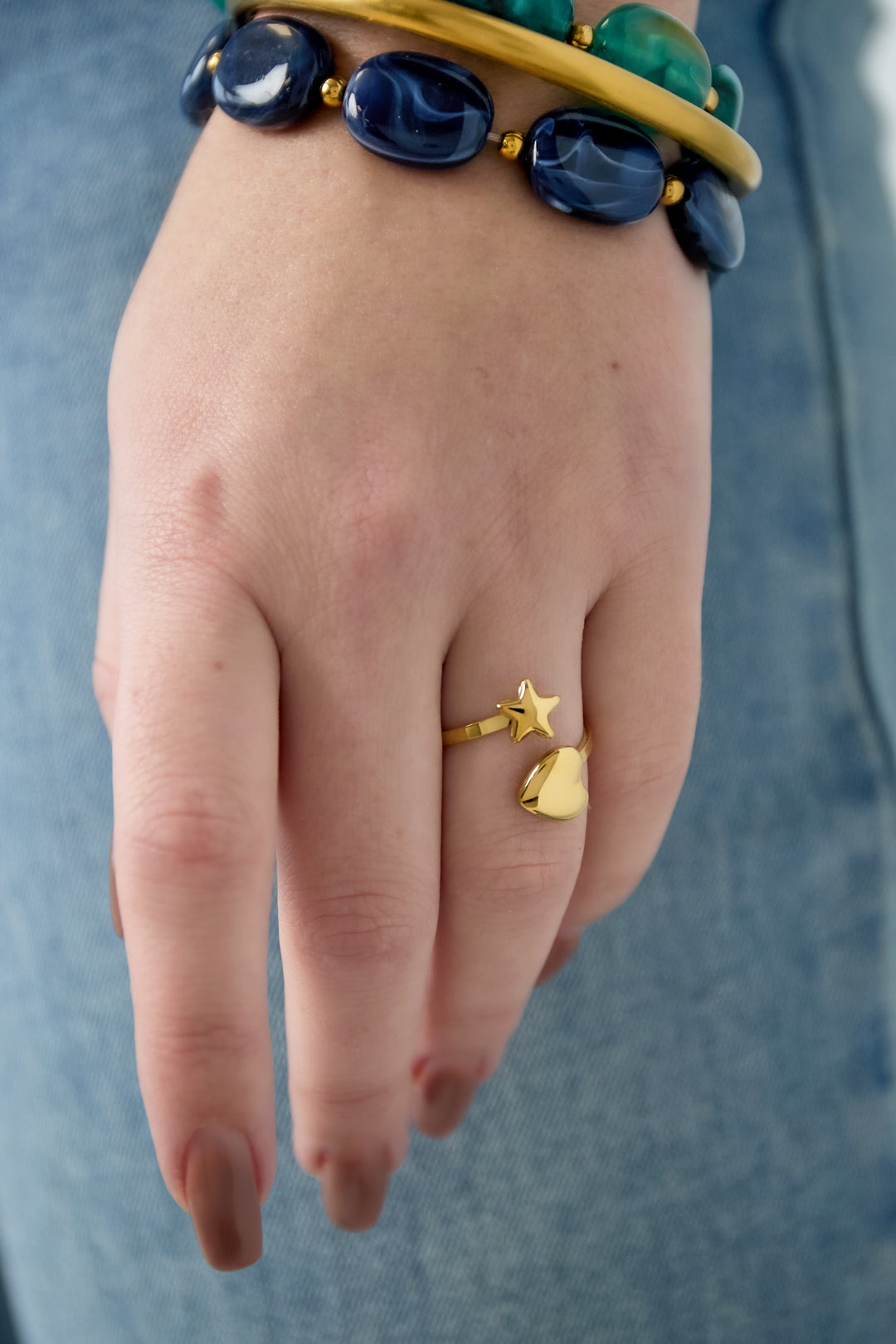 Ring Met Hart En Ster