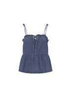 Geweven Denim Vrouwen Casual Top