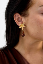 Hangende Oorbellen Met Bloemmotief
