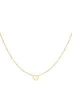 Minimalistische Ketting Open Hart 