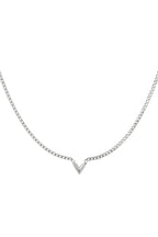 Edelstalen Ketting Letter V Goud Kleur Stainless Steel