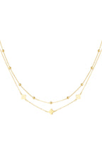 Ketting Dubbel Klaver/Bolletjes