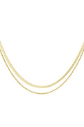 Flat And Chain Double Ketting