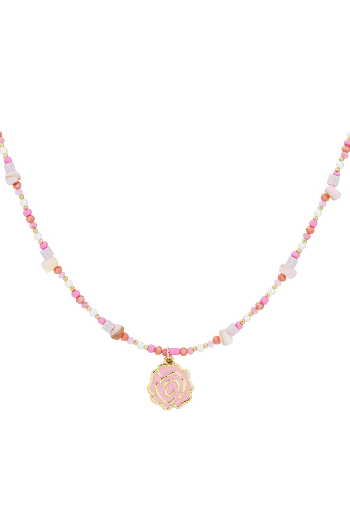 Beaded Rose Ketting 