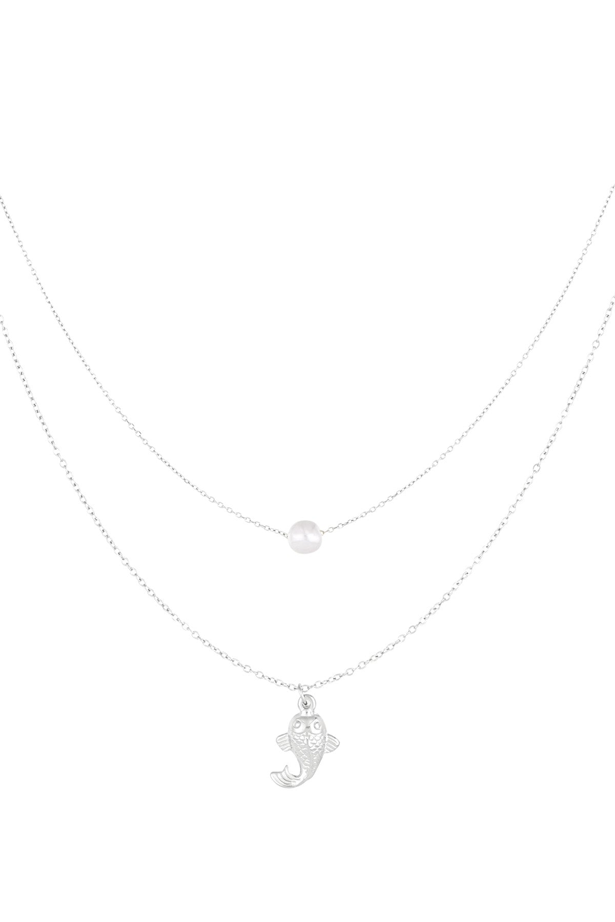 Fish And Pearl Ketting