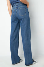 Rechte Jeans Hart Borduurwerk Casual