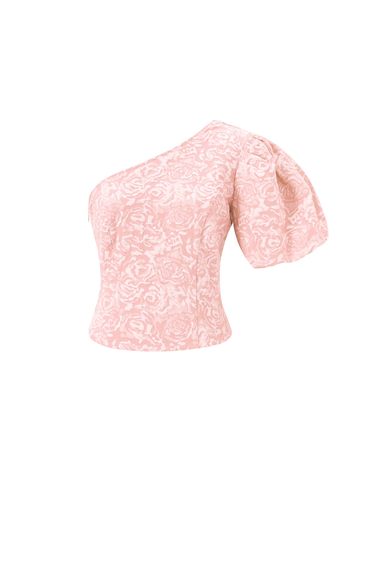 Geweven Een-schouder Top Elegante Bloemenprint