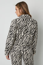 Cotton Denim Vrouwen Jas Street Elegant Specialty Dierenprint