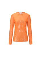 Mesh Top Met Lange Mouwen