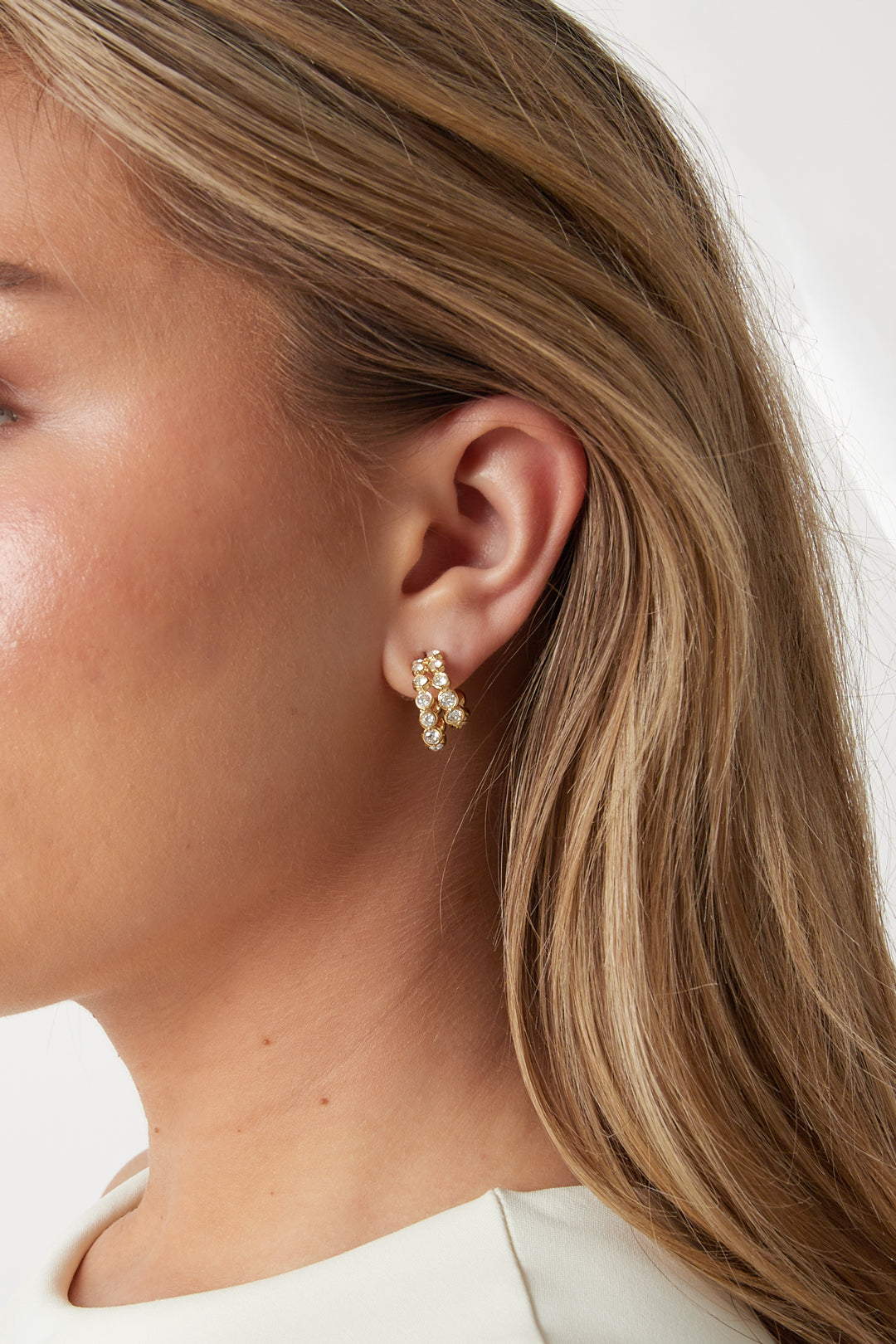 Stijlvolle Strass Oorringen