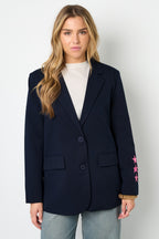 Geweven Polyestervezel Vrouwen Suit Set Casual Letters Ontwerp