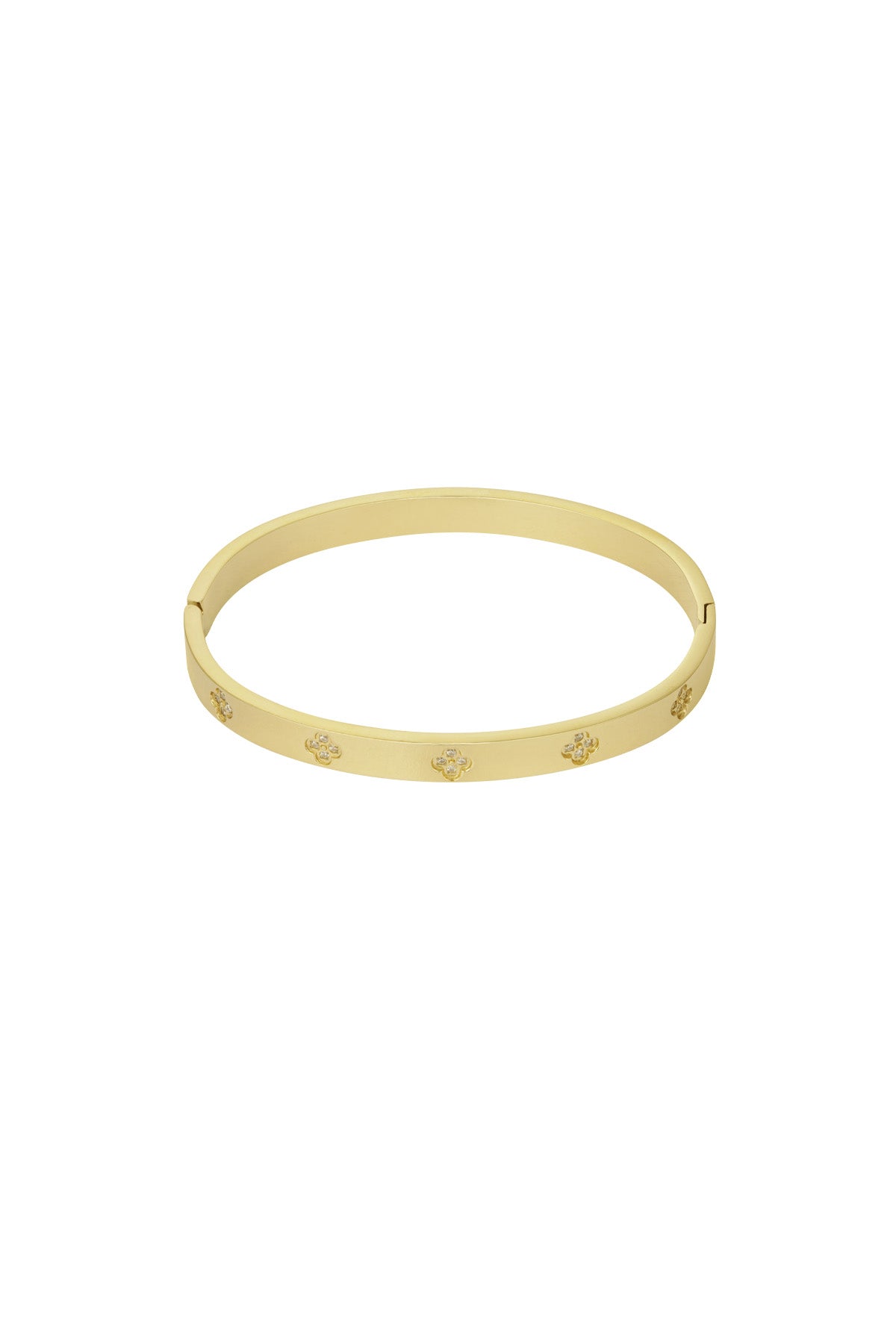 Armband Met Klavers En Steentjes