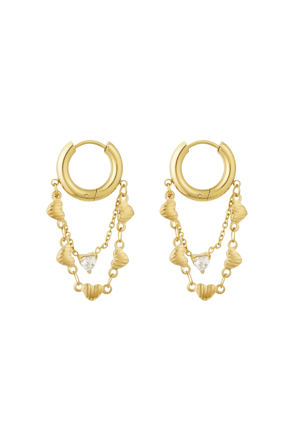 Oorbellen Chain Of Hearts