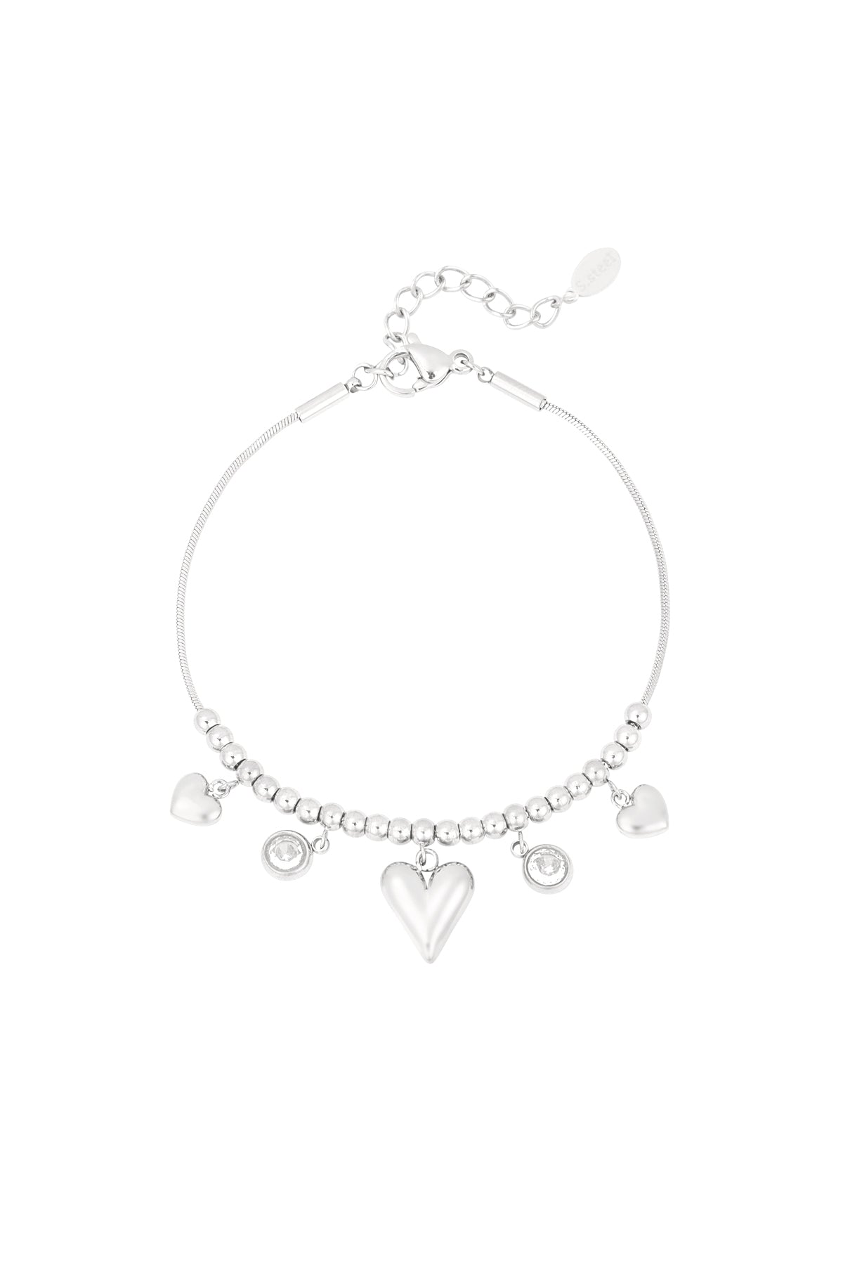 Gleaming Heart Armband