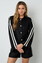 Geweven Polyestervezel Vrouwen Jas Elegant Ruit Herfst/Winter