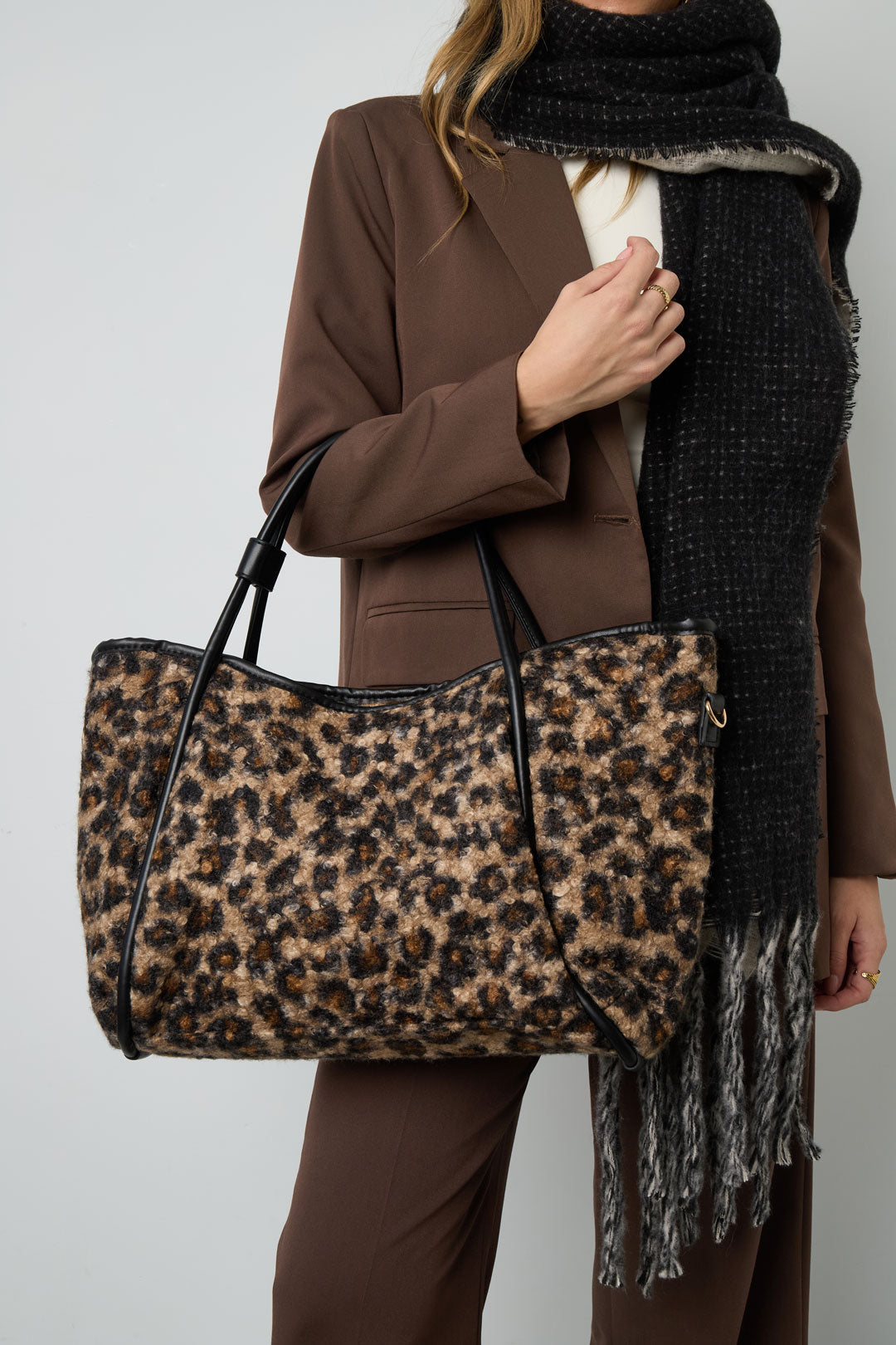 Chique Leoprint Katoenen Tas
