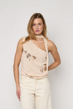 Elegante Mouwloze Top Met Bloemenprint