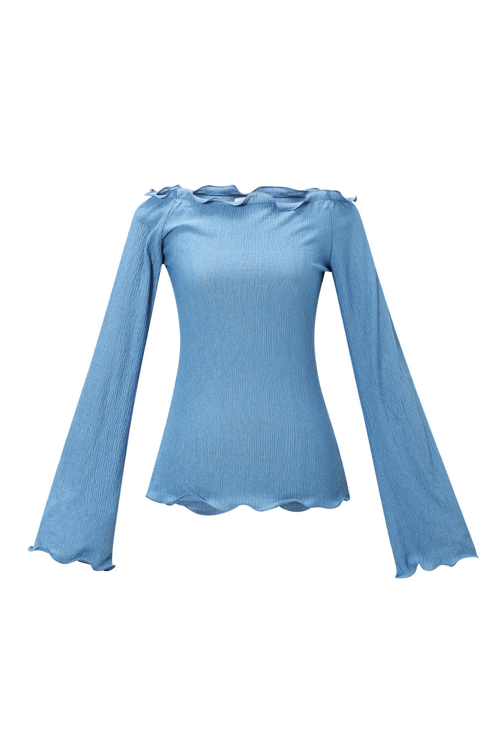 Lente Zomer Gebreide Lange Mouw Top