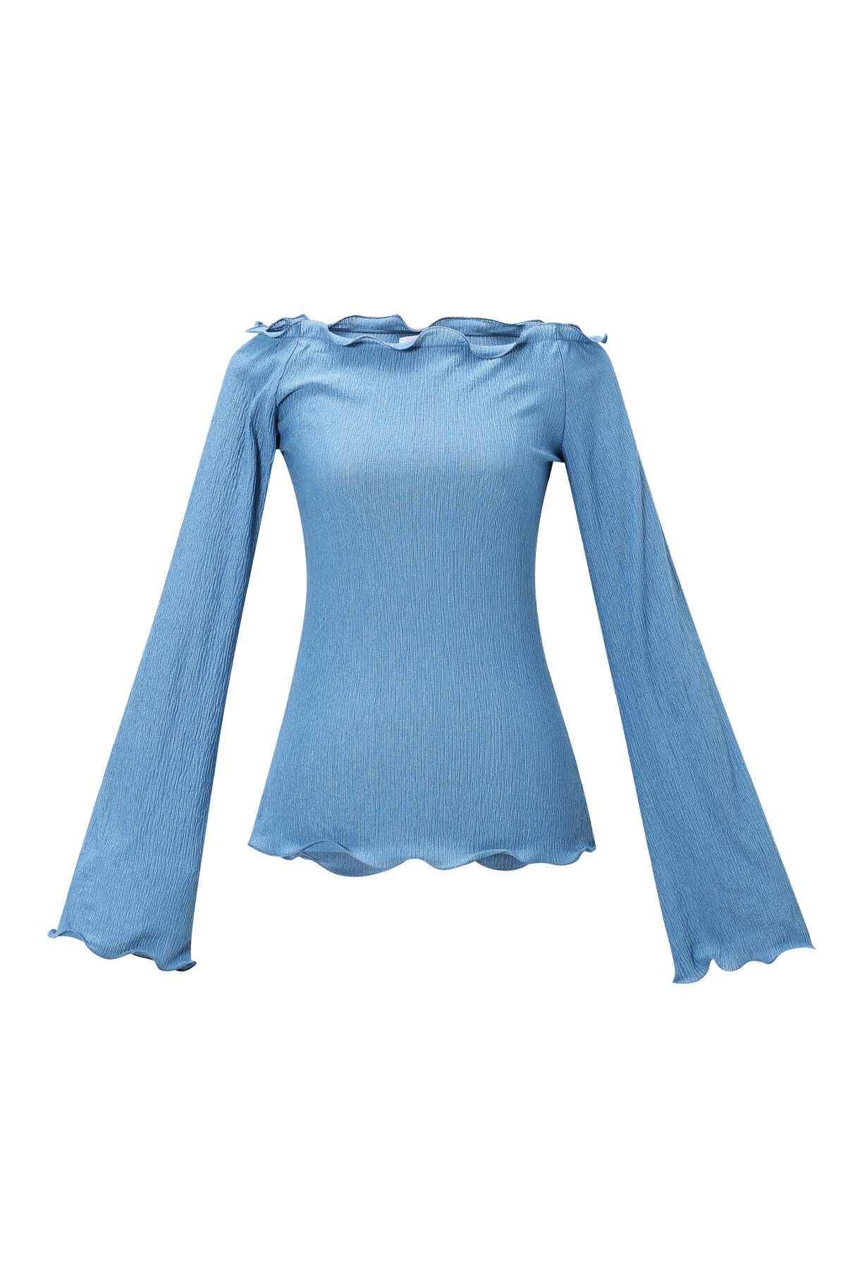 Lente Zomer Gebreide Lange Mouw Top