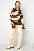 Gebreide Cardigan Casual Strepen
