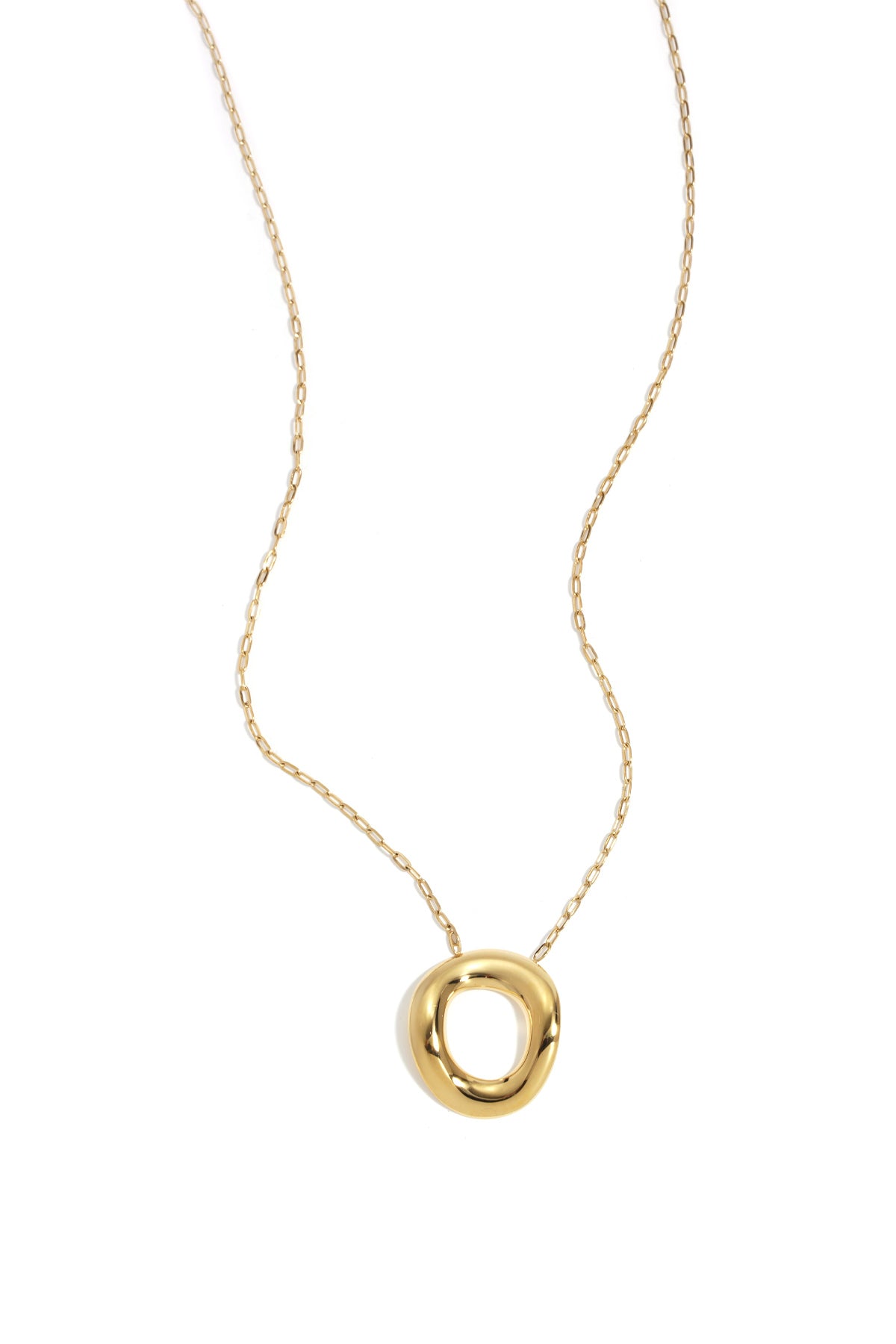 Elegante Stalen Cirkel Hangertje Halsketting