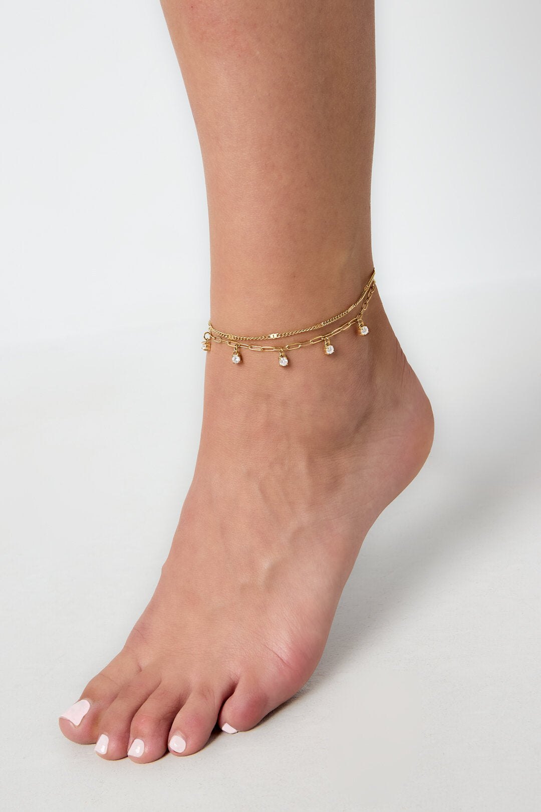 Enkelbandjes Van Roestvrij Staal Met Schakelketting