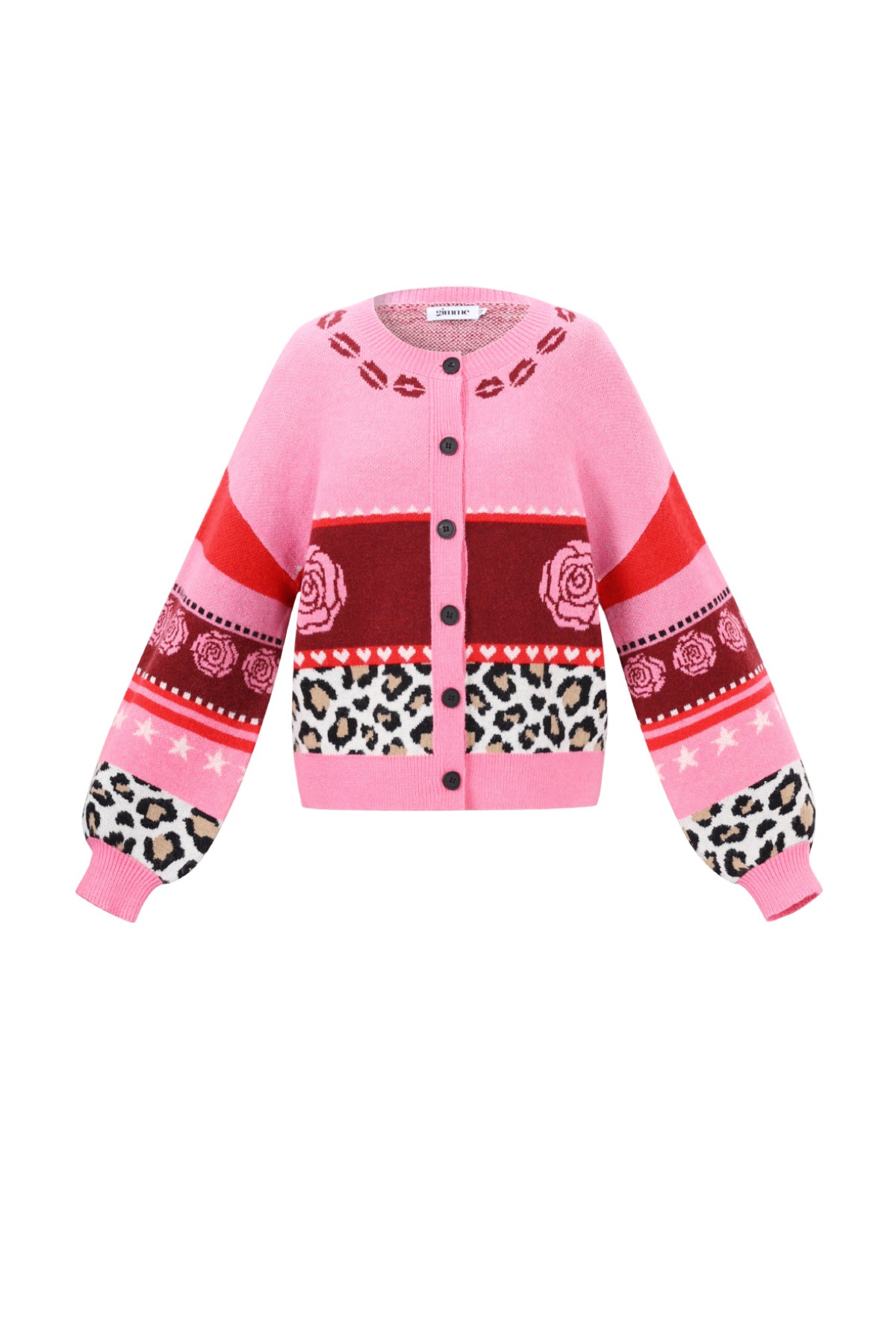 Gebreide Polyestervezel Vrouwen Cardigan Casual Bloemenprint