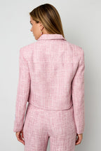 Geweven Polyestervezel Vrouwen Jas Elegant Geruit Statement