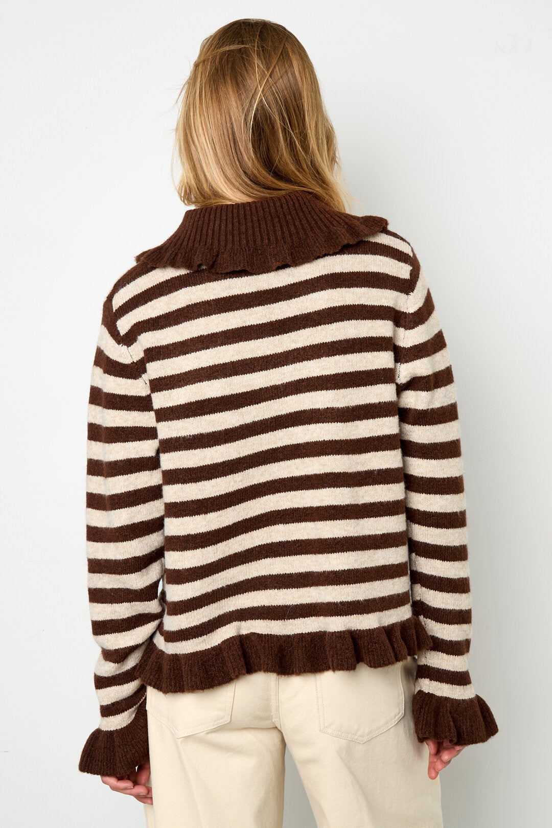 Gebreide Cardigan Casual Strepen