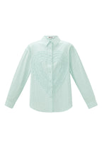 Overhemd Casual Stripes Hart Ruffle Detail