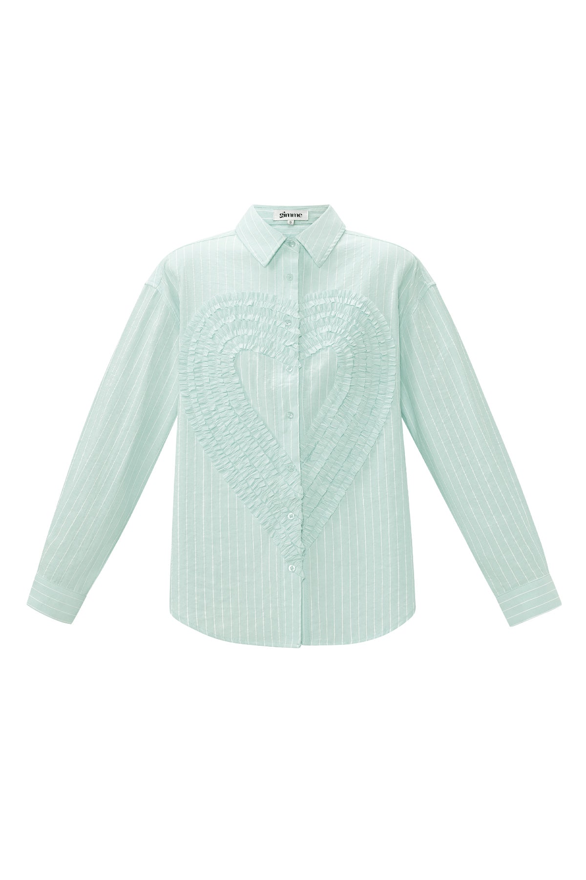 Overhemd Casual Stripes Hart Ruffle Detail