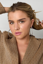 Koperen Oorbellen Geometrische Elegante Kerst Luxe Serie