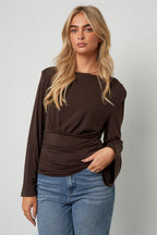Lange Mouw Boot Neck Top