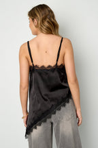 Sexy Tank Top met Kanten Paneel