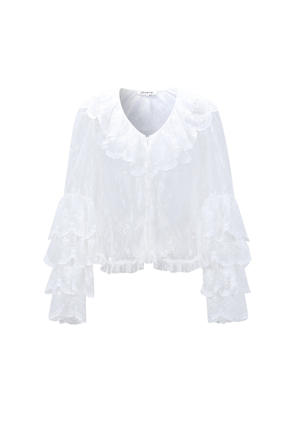 Elegante Witte Bloemen Blouse