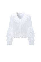 Elegante Witte Bloemen Blouse