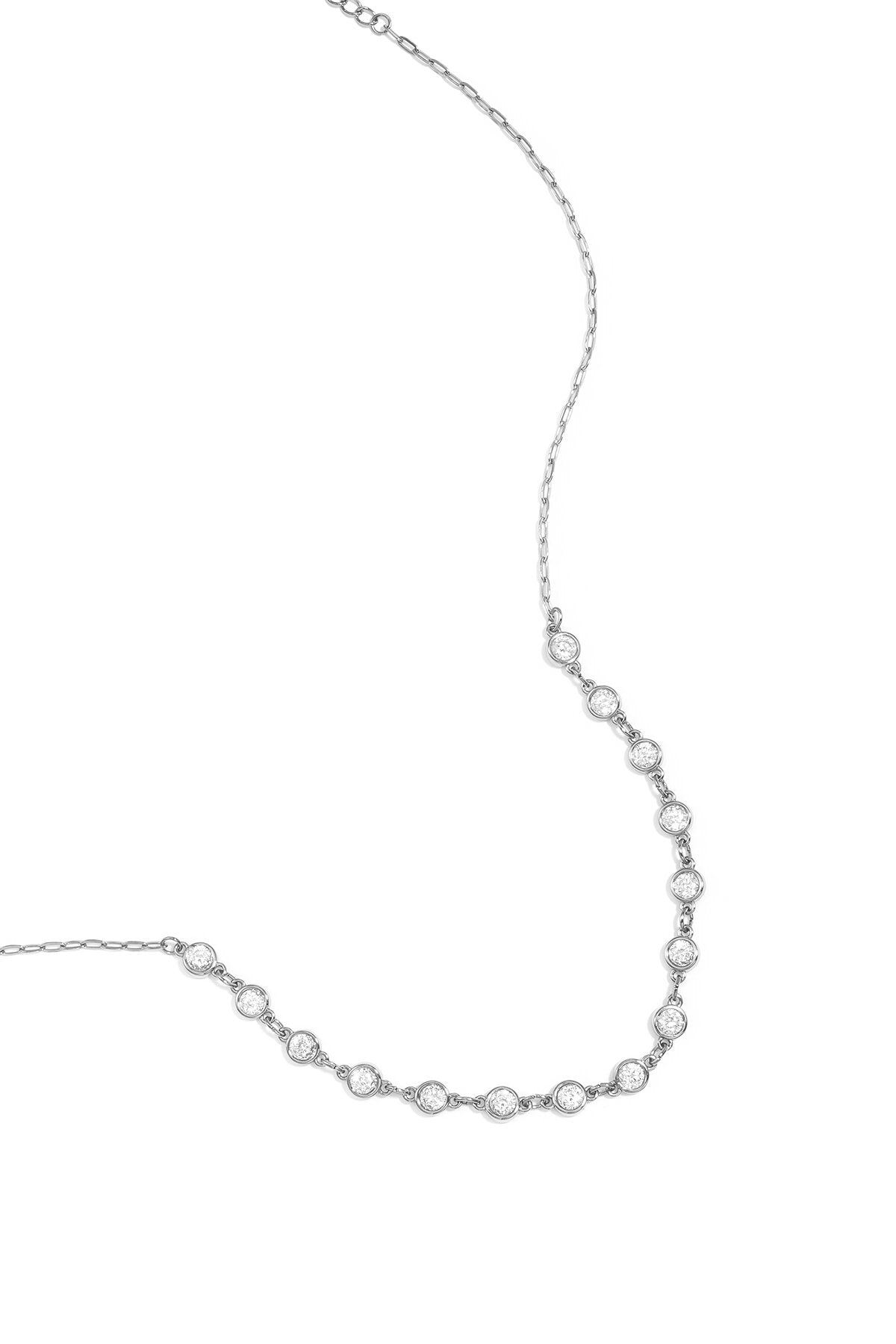 Ketting Met Ronde Zirkonia Steentjes