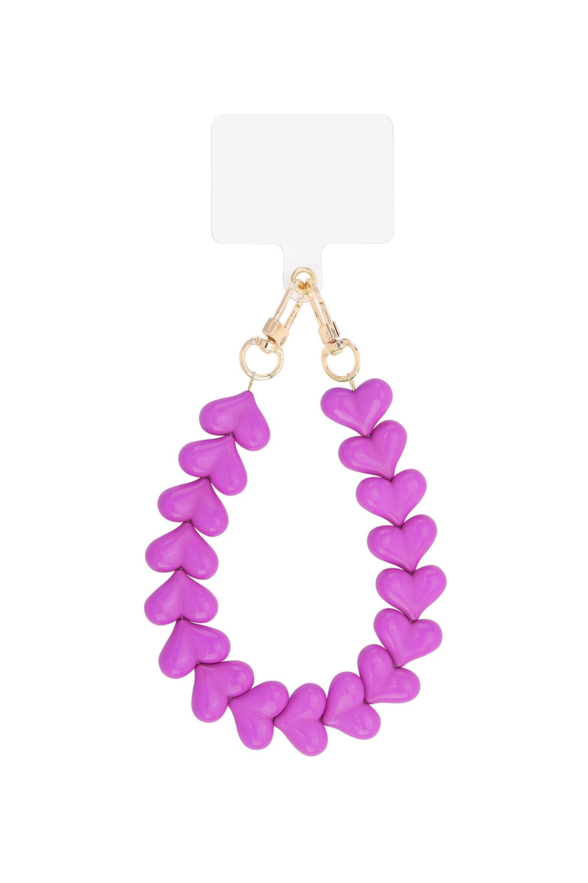 Acryl Hart Telefoonketting
