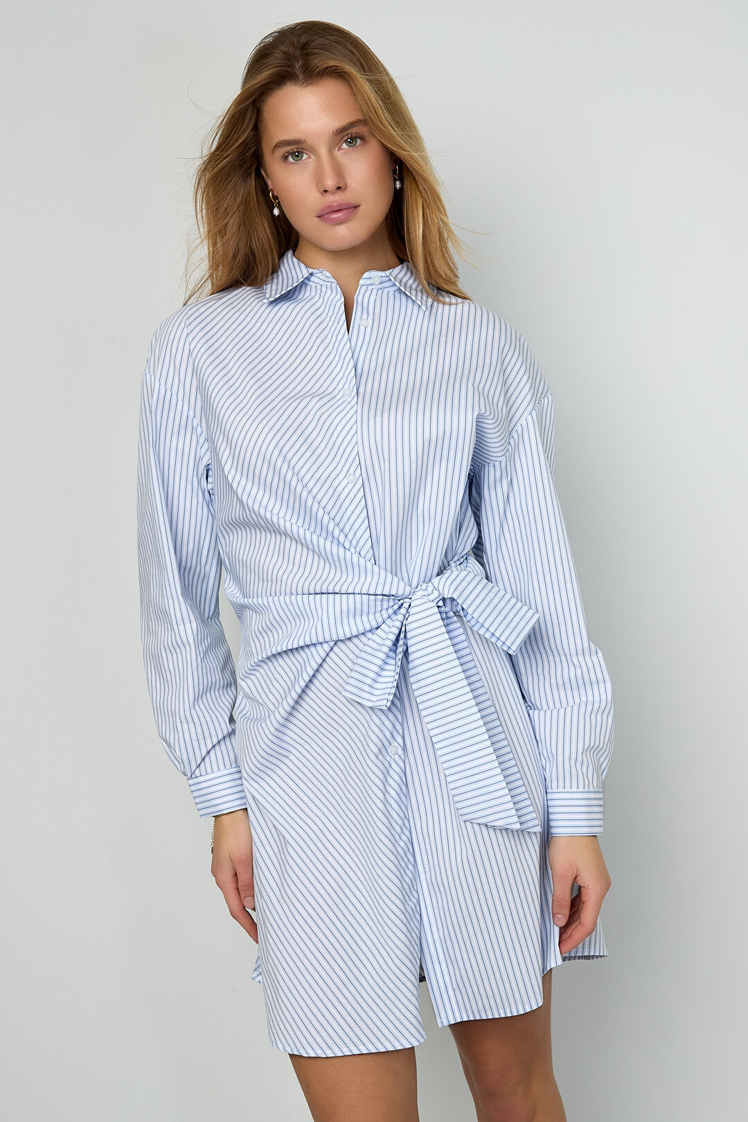 Streepjesjurk met Lange Mouwen