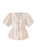 Korte Mouw Top Elegante Bloemenprint