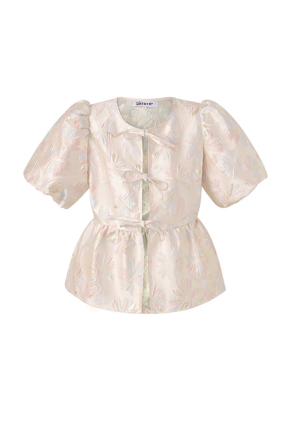 Korte Mouw Top Elegante Bloemenprint