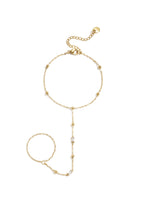 Handchain Met Bolletjes En Rechthoekige Steentjes