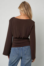 Lange Mouw Boot Neck Top