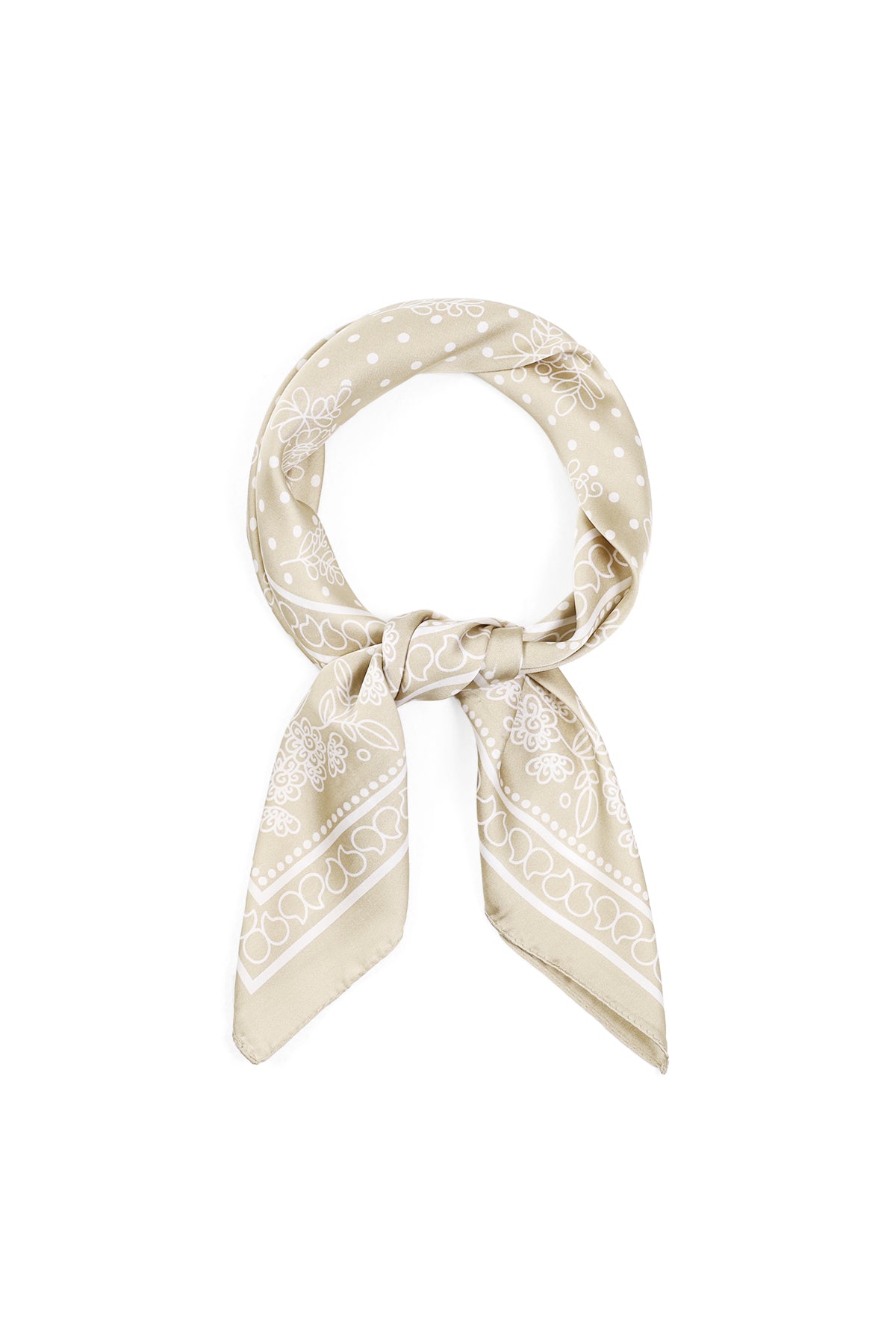 Chique Beige Zomer Sjaal met Puntjes