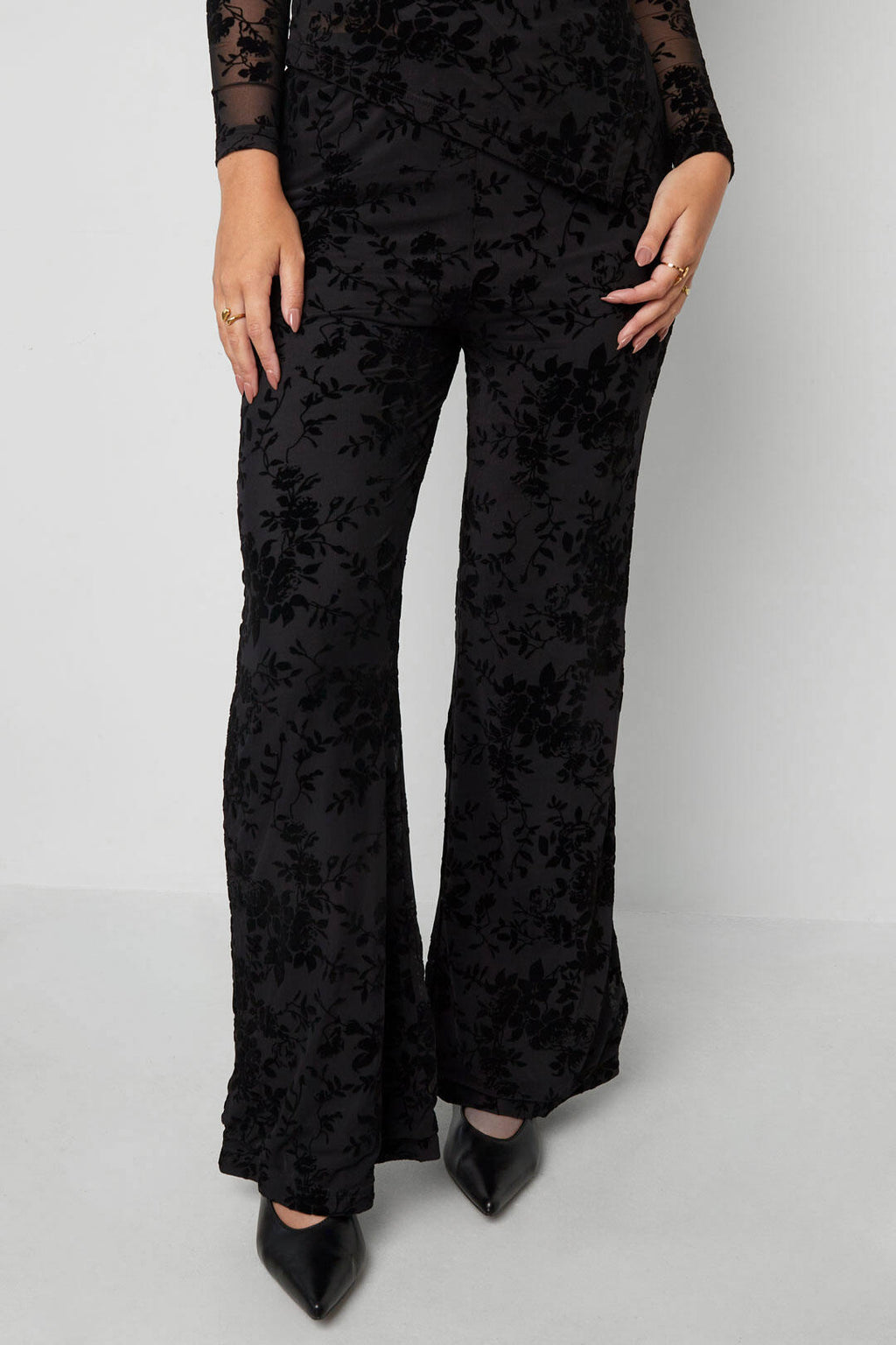 Sexy Florale Flare Broek