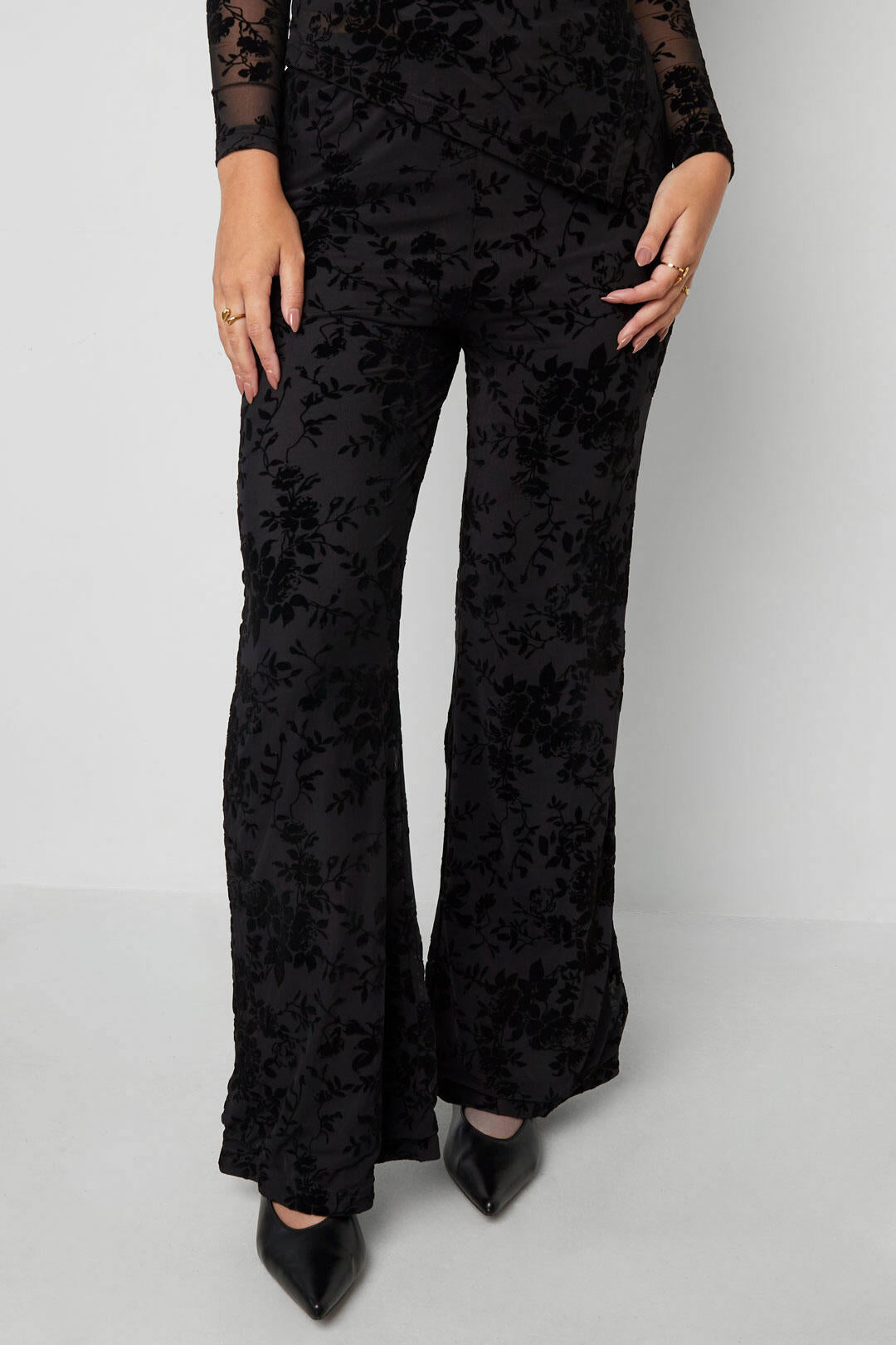 Sexy Florale Flare Broek