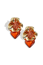 Elegante Bloemhart Oorbellen