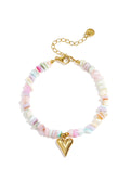 Armbanden Met Stenen Kralen, Hartvormig, Vakantiethema, Dagelijkse Romantische Serie, Damessieraden