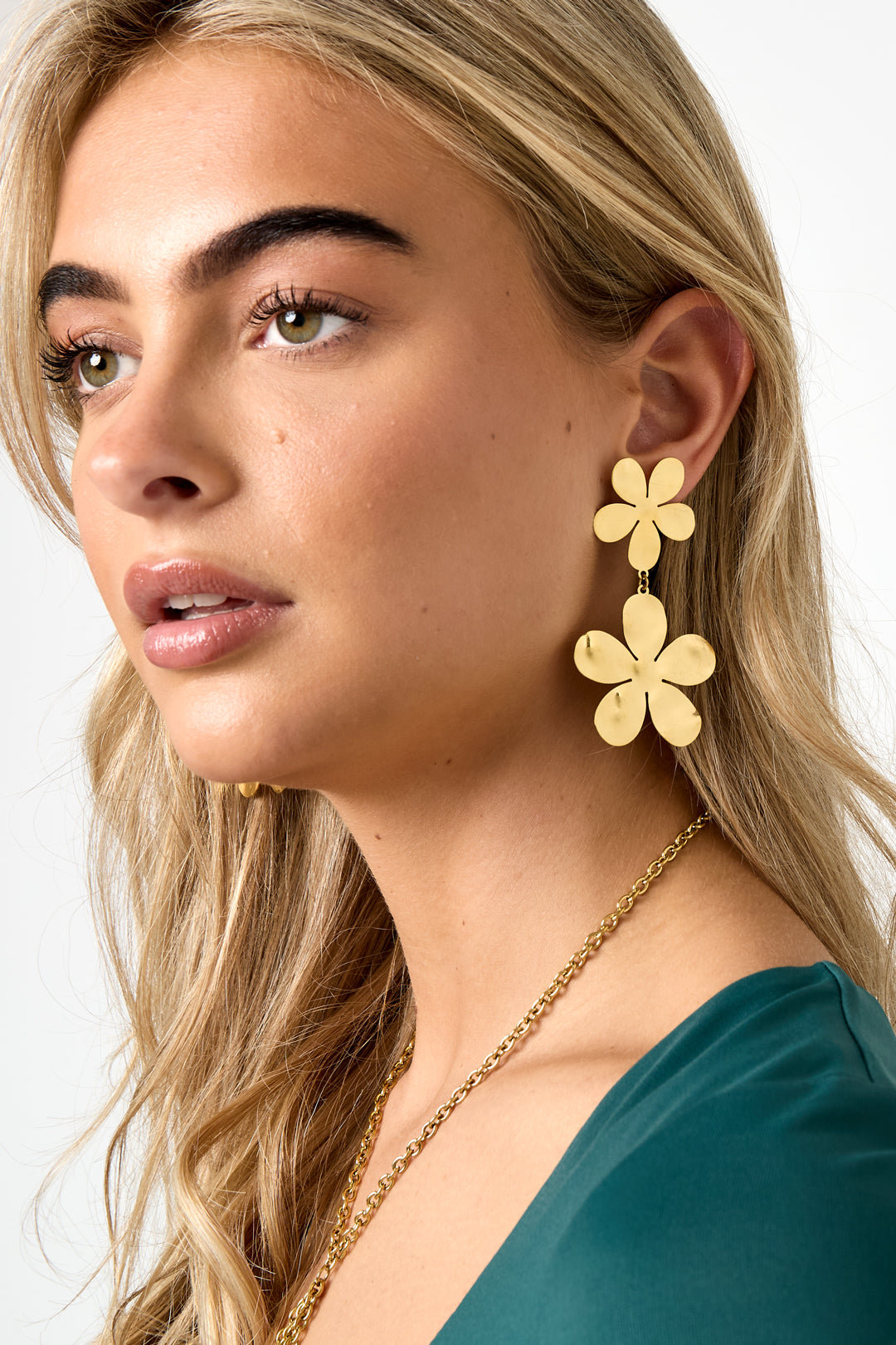 Oorbellen Van Roestvrij Staal Met Bloemenmotief